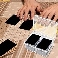 Vista 6 de Vicenpal Caja de almacenamiento de 300 tarjetas compatible con Mtg TCG, caja de almacenamiento de tarjetas de intercambio de plástico transparente