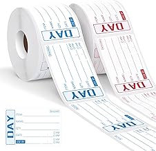 Date Labels for Food - 1000 Food Labels Stickers 75 X 50mm Freezer Label Easy Peel Off Use by Date Stickers for Foods Date and Inventory Management