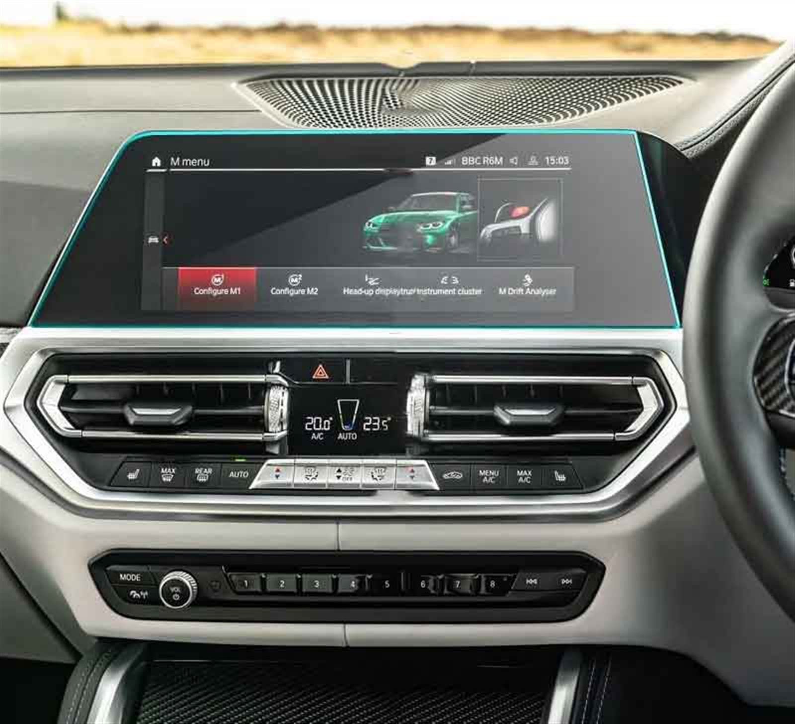 Pellicola Protettiva In Vetro Temperato Per Schermo Navigatore BMW Serie 3 (2023-2025) - Anti Graffi E Urti