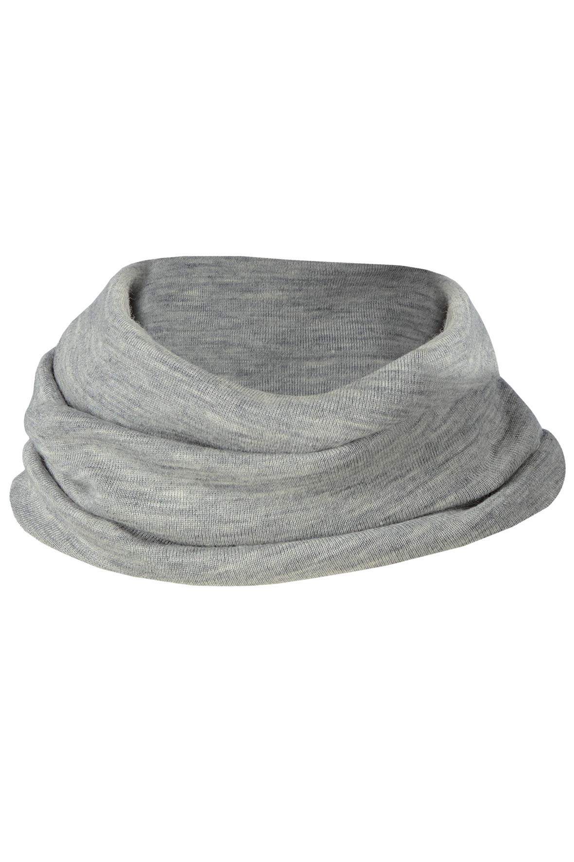 Engel Unisex Kids Light Grey Melange Natur, Childrens Tube Scarf, 70% Organic Wool, 30% Silk (Light Grey Melange)