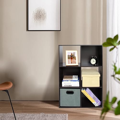 Miniatura 9 de PACHIRA E-Commerce Organizador de almacenamiento de 8 cubos de EE. UU., estante de unidad, gabinete de armario de madera, estantería en estudio,