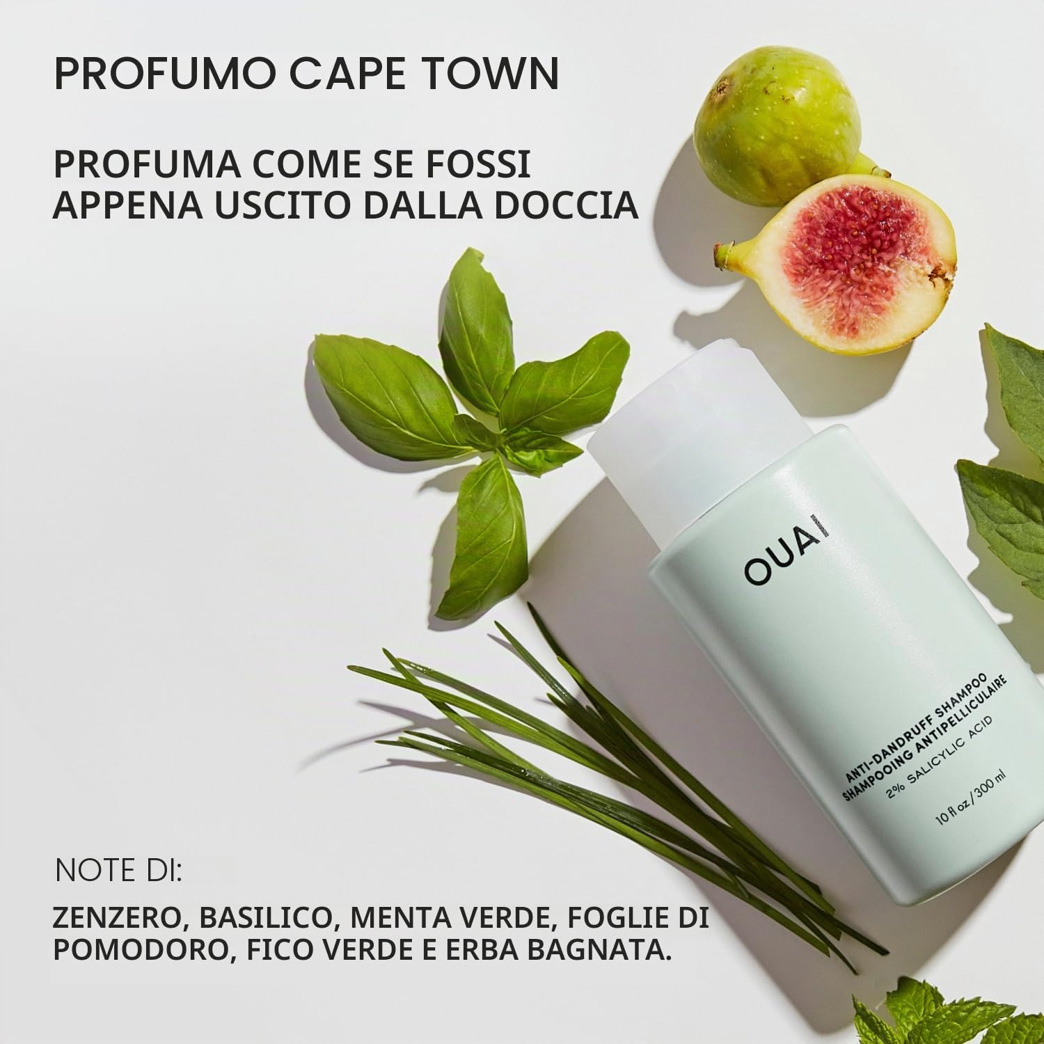 OUAI Anti-Dandruff Shampoo - Shampoo Antiforfora con Acido Salicilico per Cute Secca, Prurito e Desquamazione - Riduce Prurito e Irritazione - Senza Solfati - 300 ml