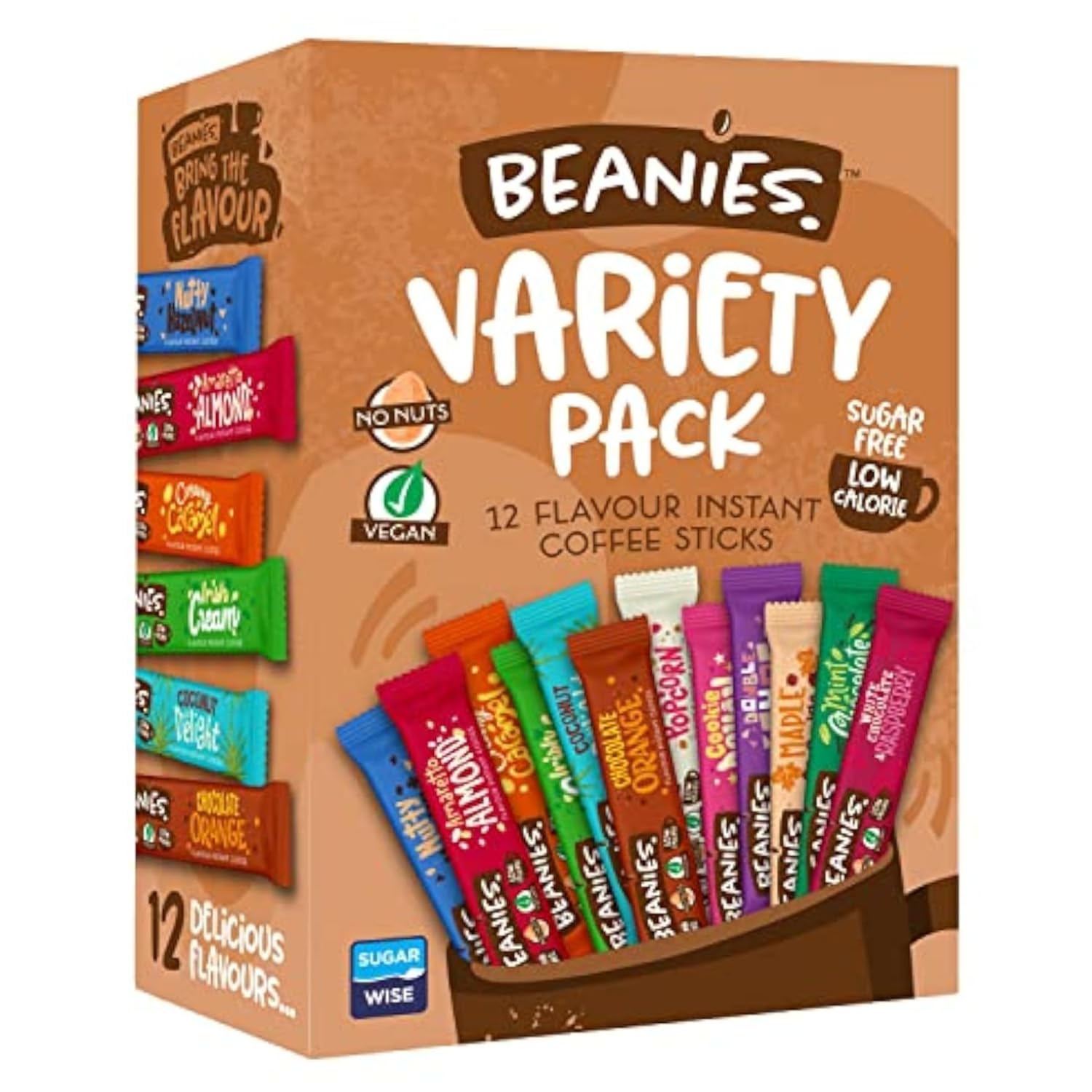 Beanies Coffee Variety Pack, Sugar Free & Low Calorie, 12 Flavours Instant Coffee Sticks 24g (12x2g) (Imported UK) (B0DG9752M1) Amazon Price History, Amazon Price Tracker