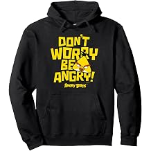 Angry Birds Chuck Don't Worry Be Angry Pullover Hoodie