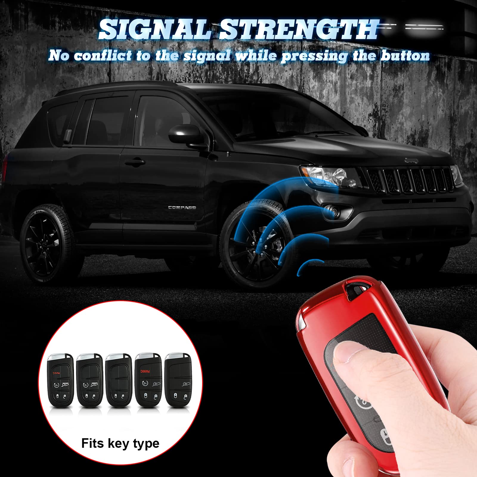 Jeep Chave Do Carro Da Tampa Caso Shell Fob Para Grand Cherokee