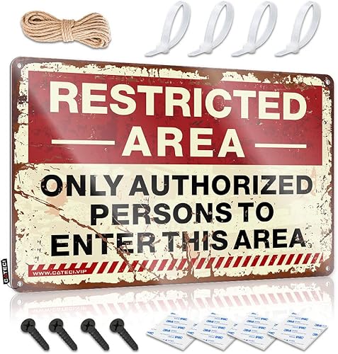 Letreros de garaje divertidos para personas autorizadas para entrar en esta área, decoración de baño, arte de pared, letreros divertidos de calle