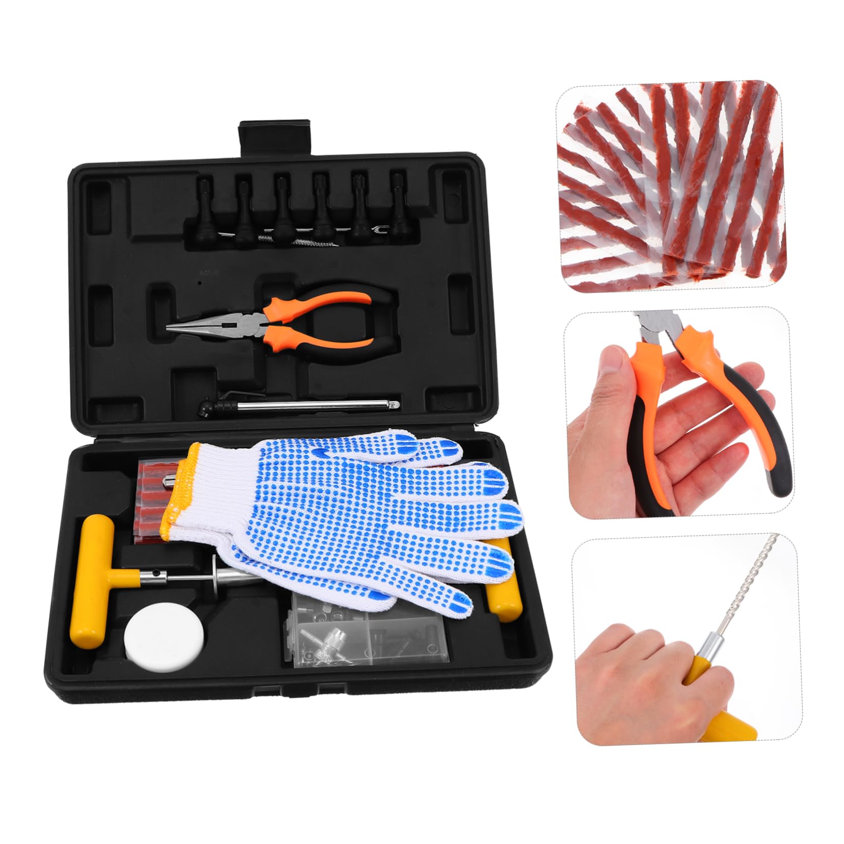 Cabilock 100pièces Kit De Réparation Pneu Voiture Pour Camions Motos Vélos Et Outils De Réparation