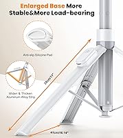 Vista 15 de TONEOF Trípode selfie stick de 60 pulgadas para video, soporte extensible todo en 1 para teléfono celular con control remoto integrado, trípode
