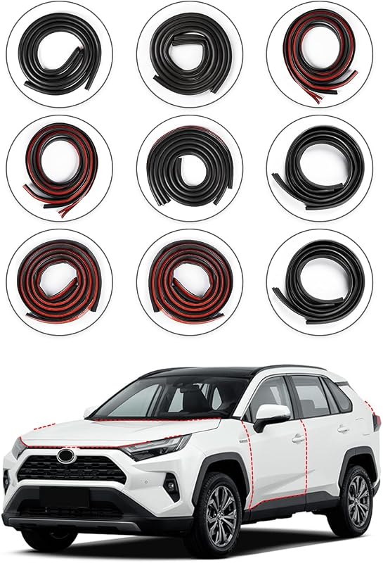 Kit de borrachas de vedação das portas BIOOICH para Toyota RAV4 – 9 peças