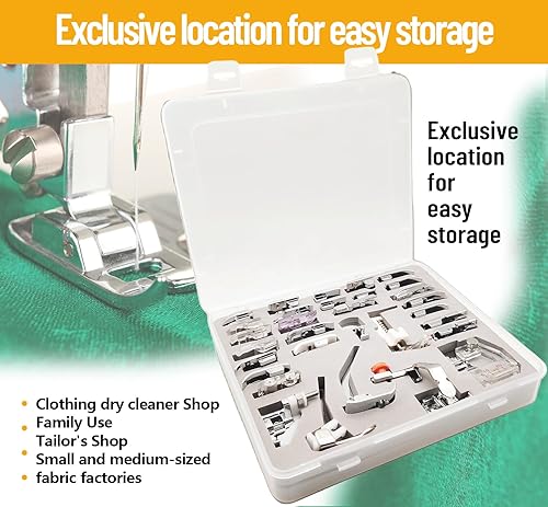 Miniatura 3 de FINESUN Juego de 32 piezas de prensatelas para máquina de coser, accesorios para máquinas de coser