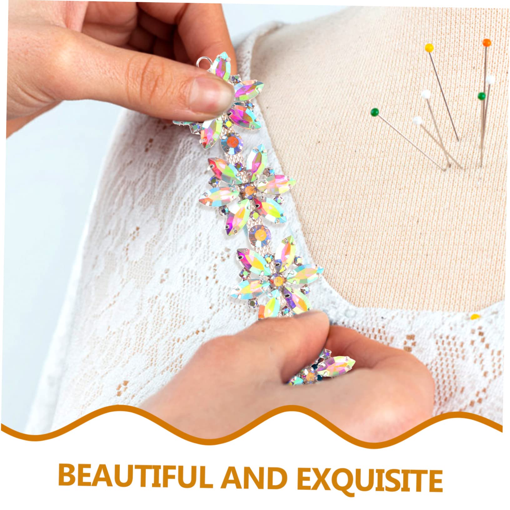 4stücke Glass Rhinestone Applique Blumenapplikation Für Hochzeitskleider Dekoration Für Kleidung Gürtel Und Handarbeiten Ab Farbige Strasssteine