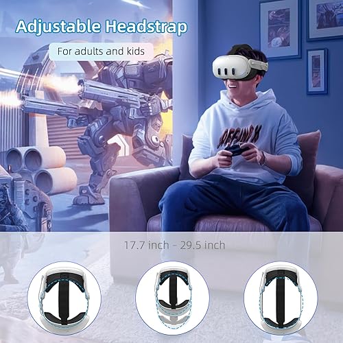 Miniatura 4 de Head Strap with Battery for MetaOculus Quest 3,6000mAh Fast Charging VR Power,Adjustable Elite Strap Replacement Accessories for OculusMeta Quest 3