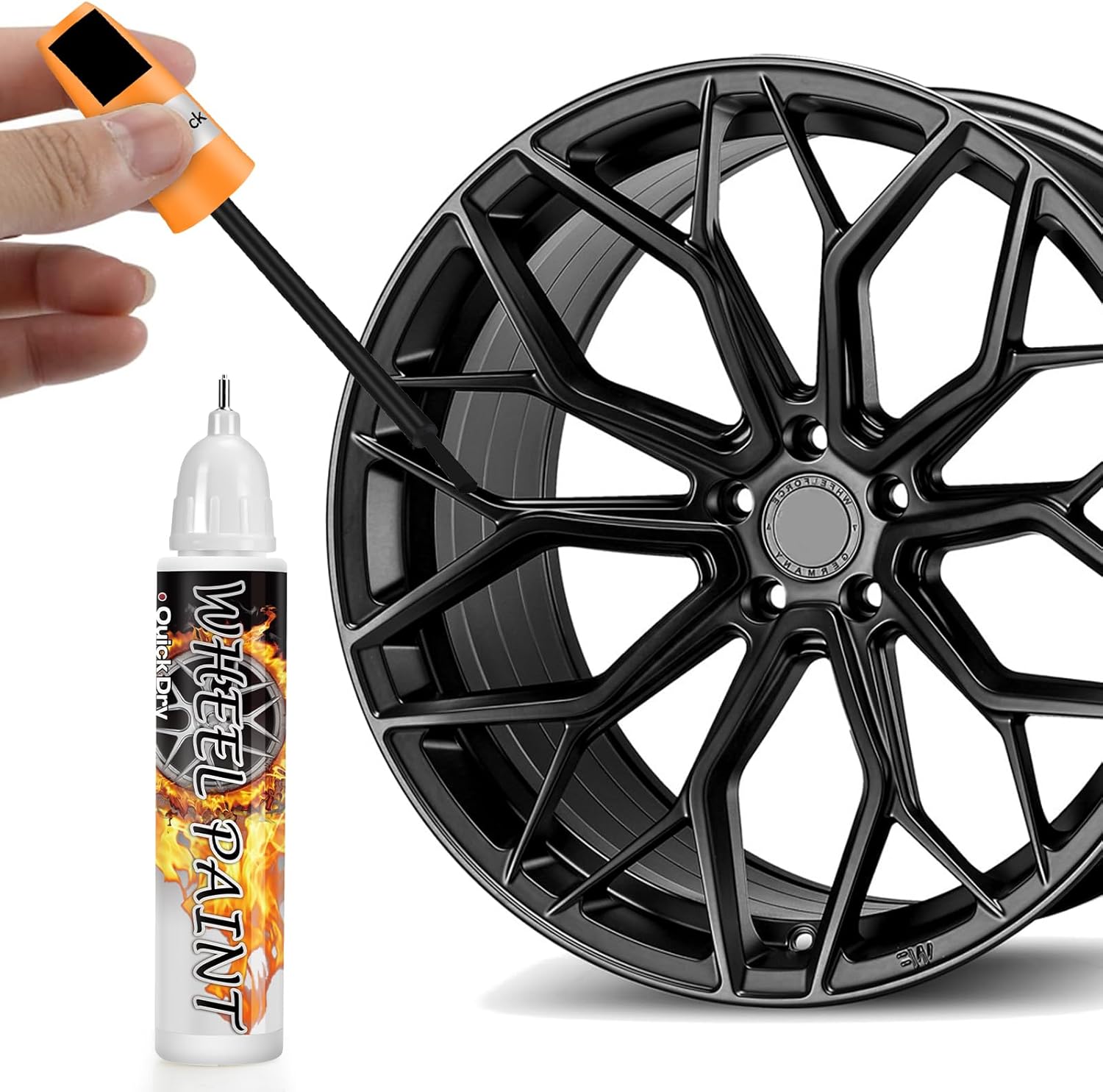Gloss Black Rim Touch Up Paint, Professional Wheel Paint