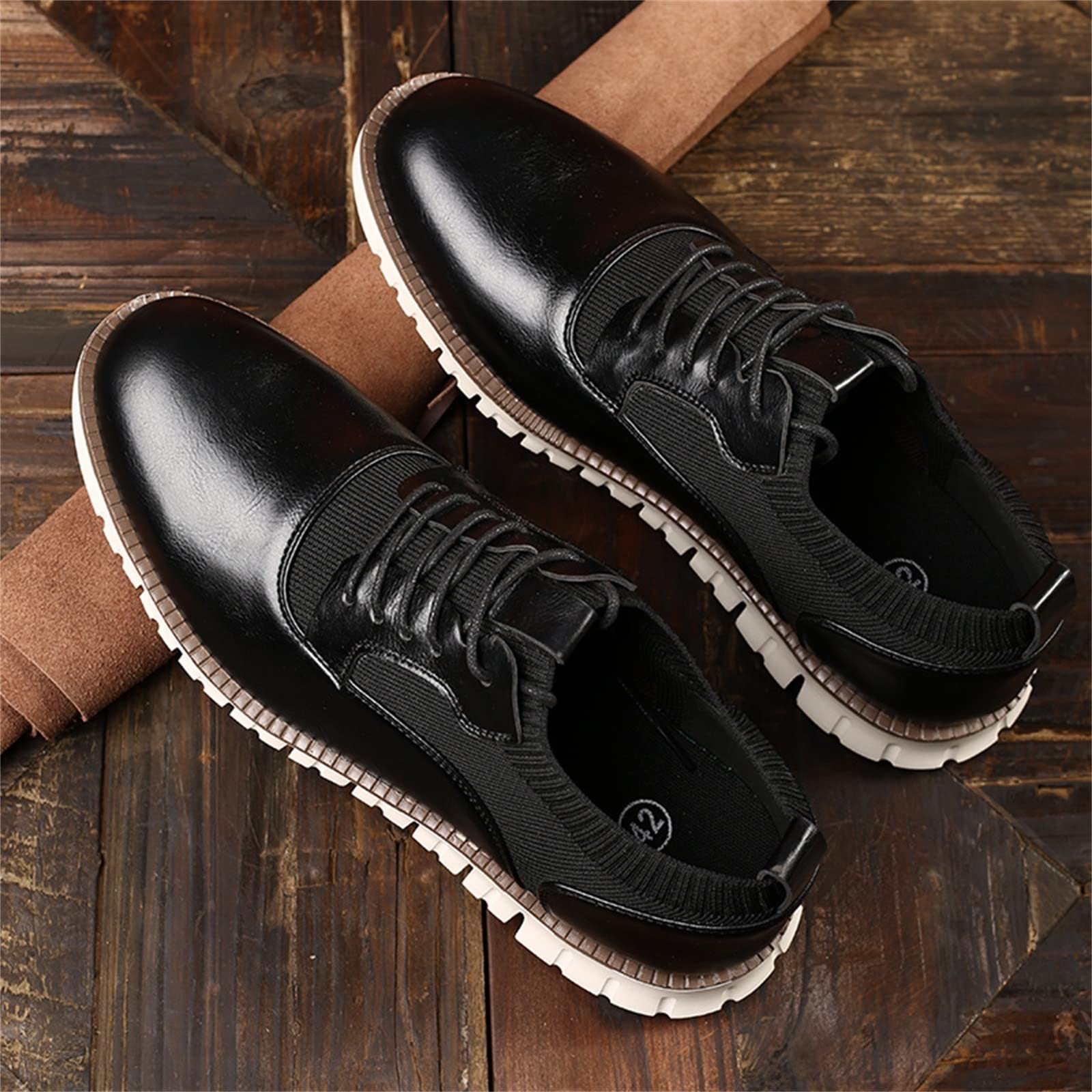 Scarpe da Uomo Scarpe Classiche da Uomo Stringate in Pelle Vintage Scarpe Casual da Lavoro Scarpe in Pelle con Punta Tonda Nuove Scarpe in Pelle da Uomo