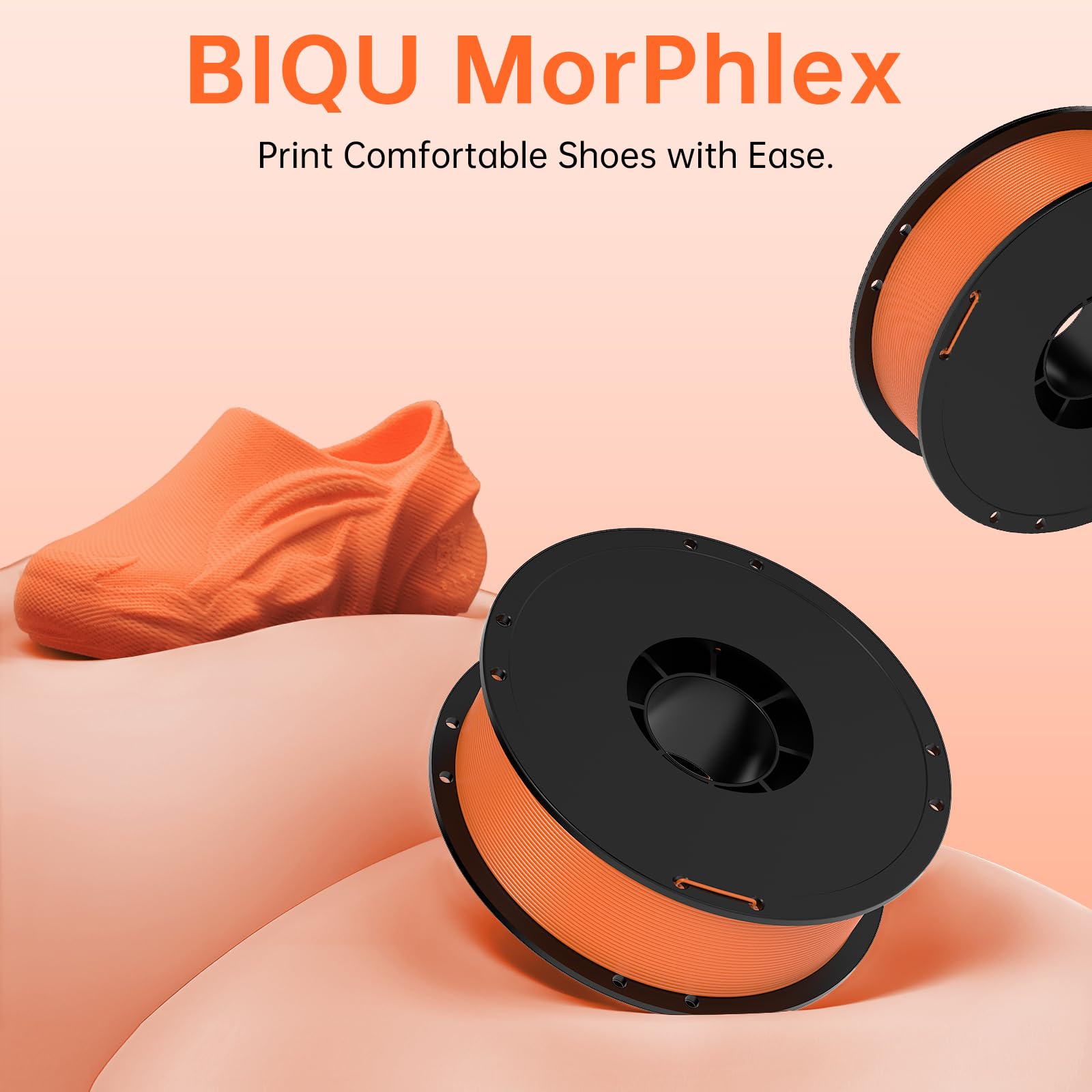 BIQU MorPhlex TPU Filament pour imprimante 3D Orange