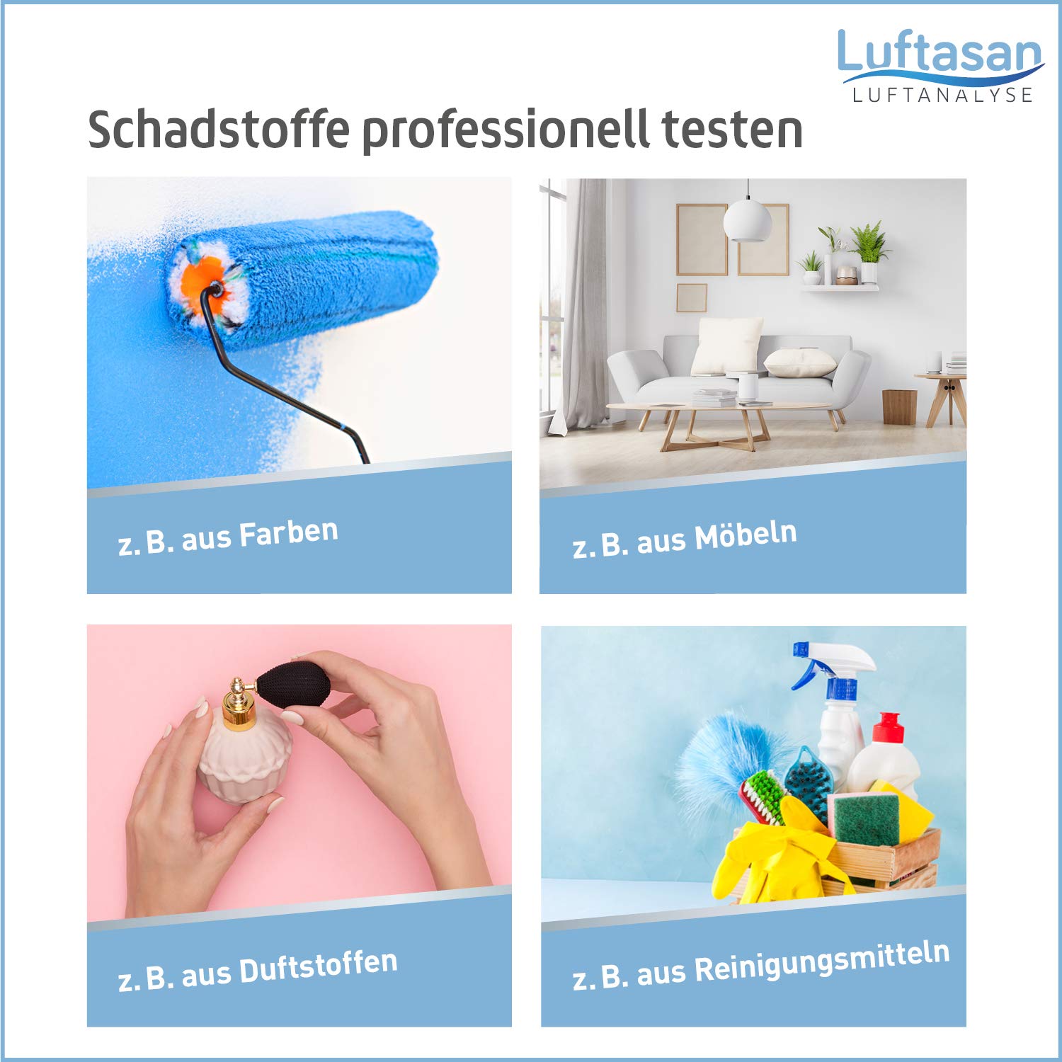 Raumluft Test fürs Kinderzimmer – Luftanalyse auf 50 Schadstoffe im Labor | professionelle Analyse im deutschen Fachlabor