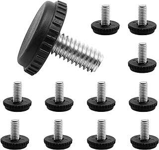 Litoexpe 5/16”-18 Stainless Steel Screw Furniture Leveling Feet, Adjustable Patio Furniture Levelers for Table and Chair Legs, 12-Pack