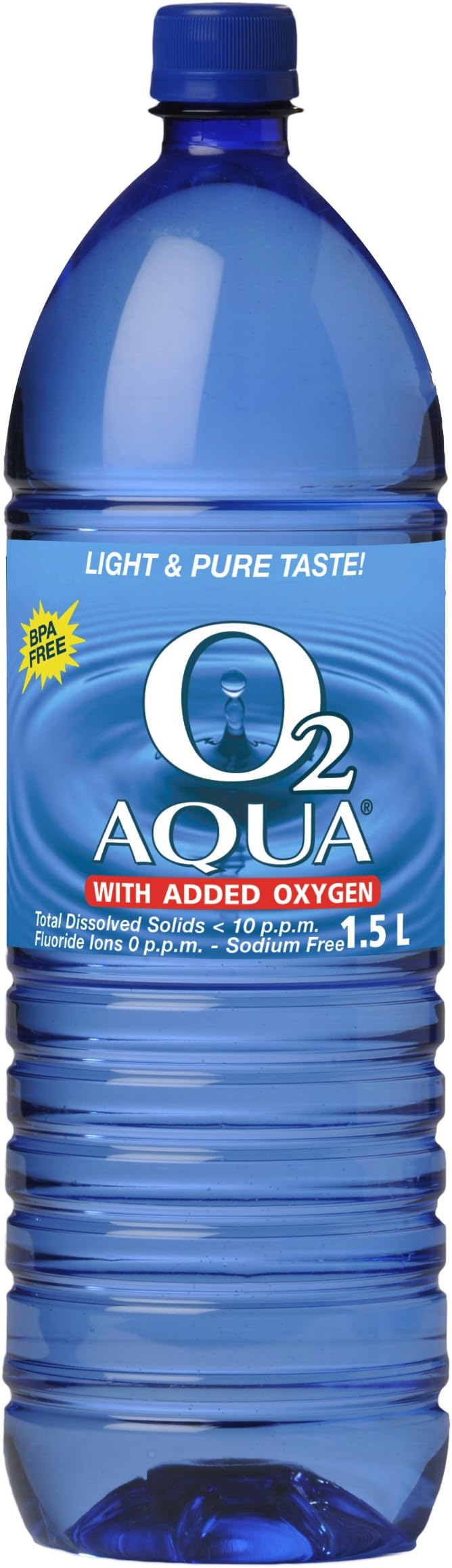 O2 Aqua Oxygenated Purified Water 1.5 litre, (Pack of 12)