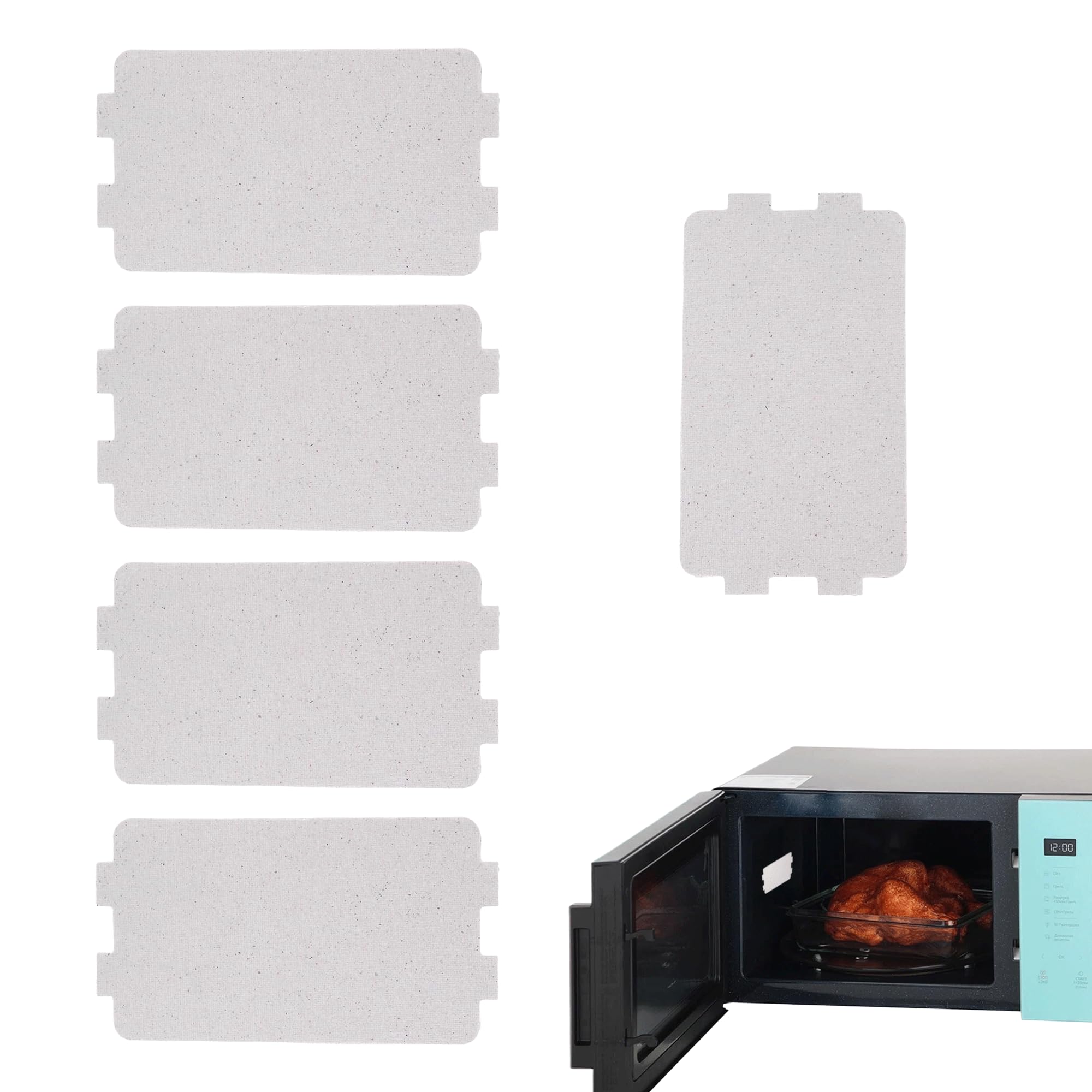 Mica Sheet Microwave 5 Pcs Microwave Waveguide Cover Universal Mica Plate Sheet Heat-Resistant Insulating Repairing Accessory Provide Protection for Kitchen Microwave Oven