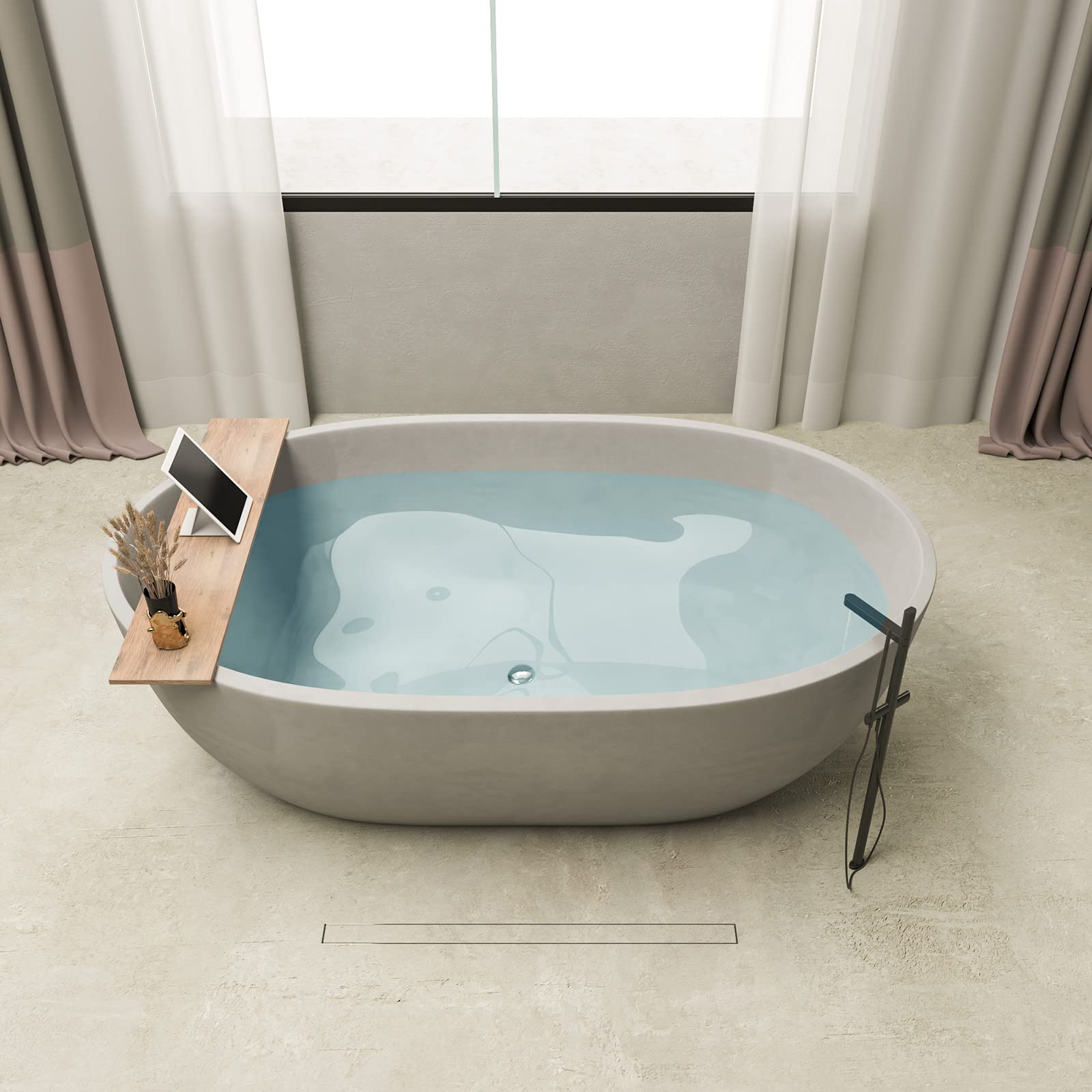 Caniveau extra plat pour douche italienne reversible finition inox/ou à carreler longueur 90 centimètres - Avec siphon anti odeur et filtre pour cheveux NOYON & THIEBAULT