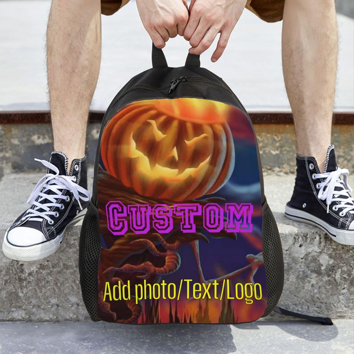 Custom Backpack for men women, Custom Personalized Imag/Text Backpack, Customize Laptop Backpack Casual Travel Backpack style5