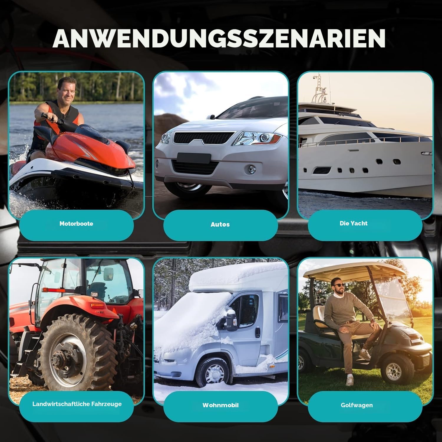 14.6V 60A Smart LiFePO4 Batterieladegerät, 0-15V/0-60A Einstellbar, Schnellladung 12V mit Erhaltungsladung für Auto, Motorrad, Boot, Marine Batterien