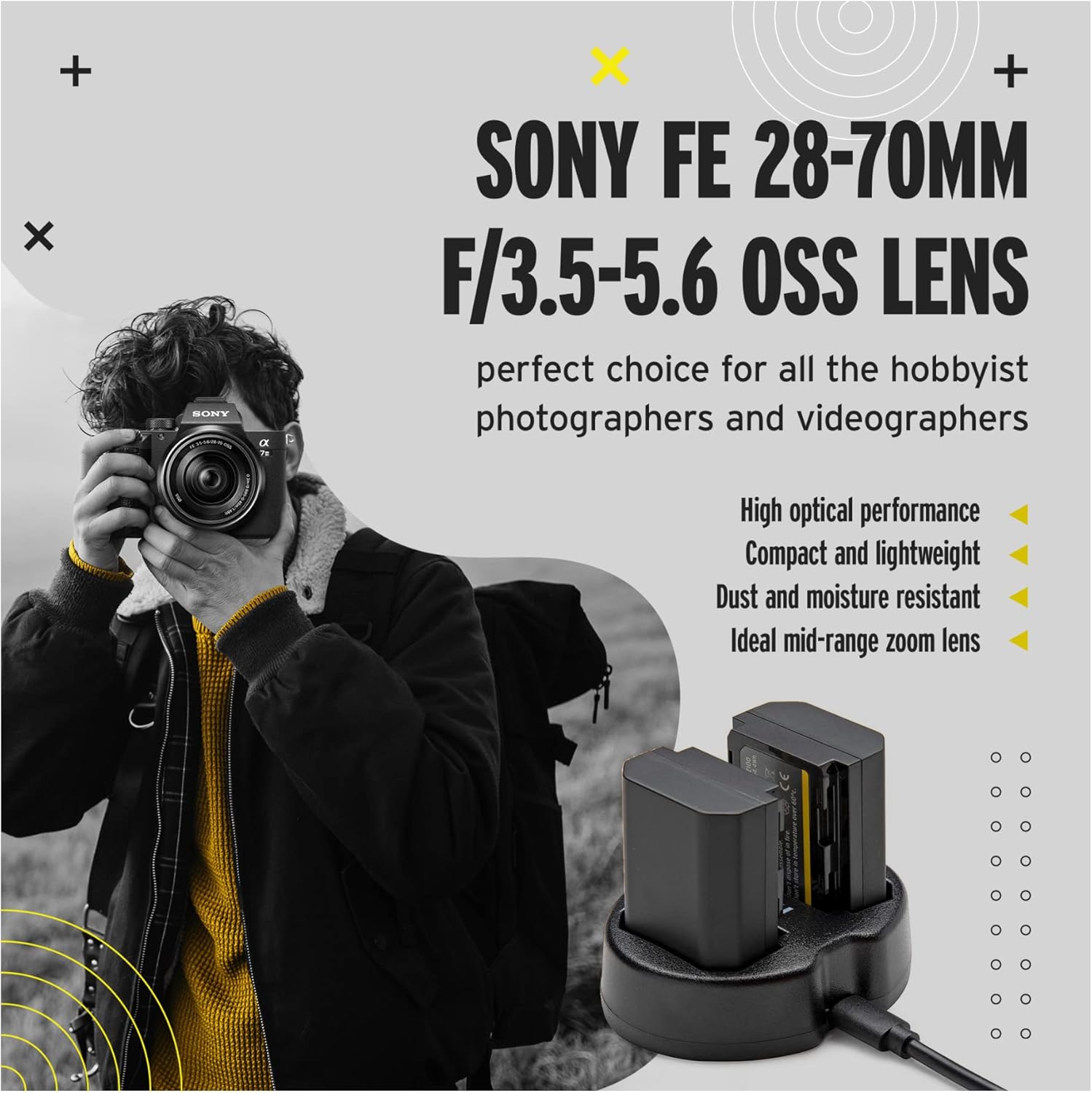 sony a7 iii full frame mirrorless camera with 28 70mm fe 50mm f1 8 lens 64gb card and accessory bundle 9 items fast shooting speeds for vloggin