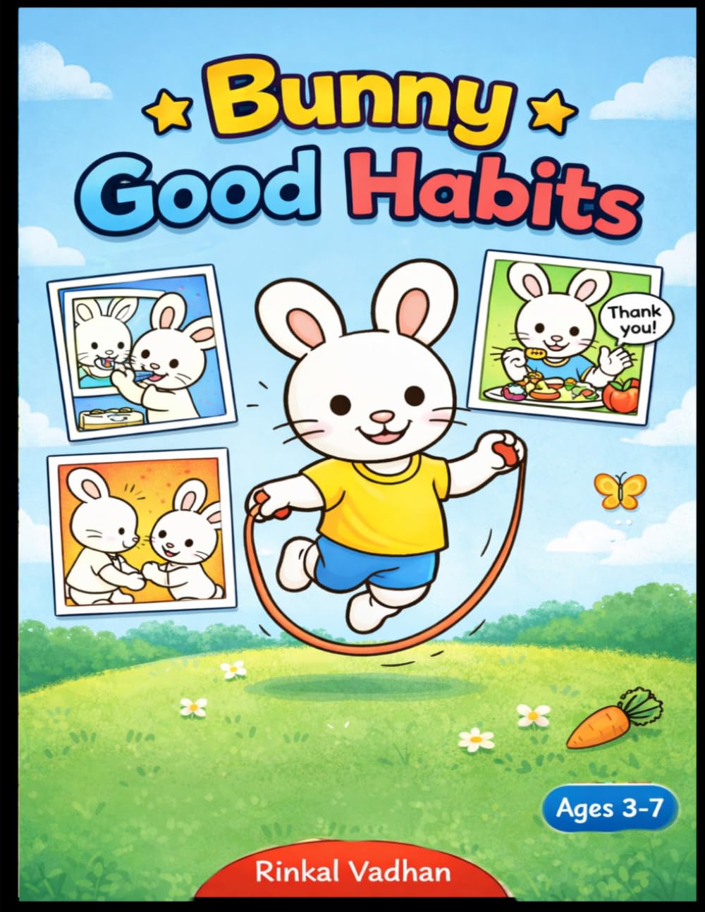 Bunny Good Habits: A Fun Coloring Book for Kids Ages 3–5: 12 Cute Stories to Teach Hygiene, Kindness & Healthy Habits (Bunny’s little adventure)