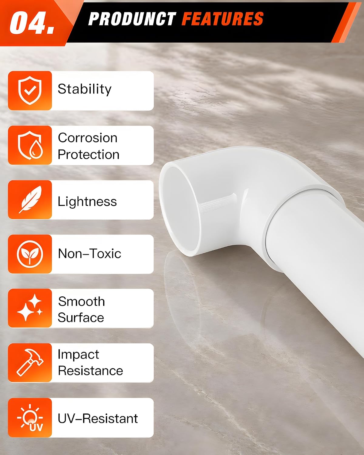4 Pcs 2 Inch PVC 90 Degree Elbow Fittings, Socket x Socket | Fits Standard 2" SCH40 PVC Pipe with 2.375" OD, Furniture Grade 2 Way Elbow for Plumbing, Irrigation, DIY Furniture