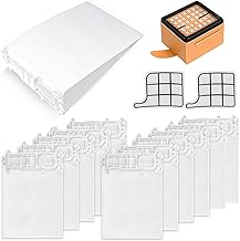 12 Vacuum Cleaner Bags Suitable for Vorwerk Kobold VK135/VK136 + 2 Motor Protection Filters + 1 Main Filter, Suitable for Home and Workshop Use