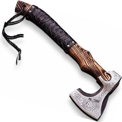 Miniatura 1 de Hacha vikinga de acero inoxidable hecho a mano magnífico mango de madera maciza hacha 2039