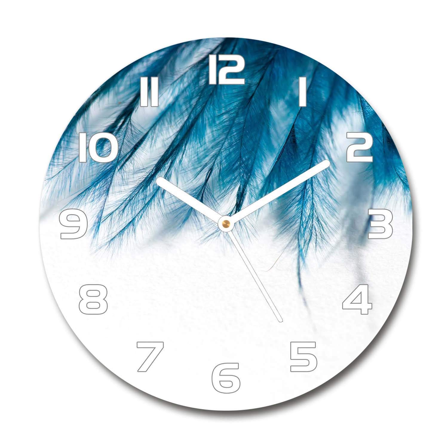 Horloge en verre silencieuse Tulup 60x60cm pour salon avec mécanisme muet