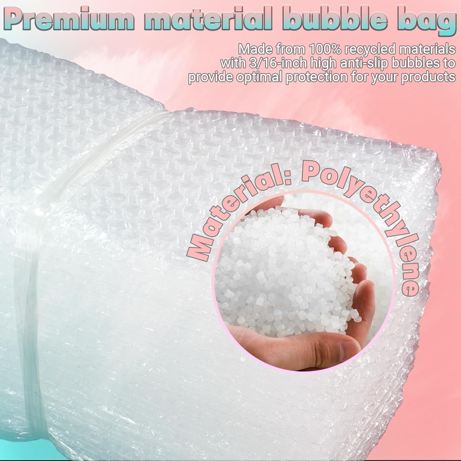 14X14 Inch Bubble Out Bags, 50Pcs Bubble Pouches Warp,Clear Bubble Cushioning Wrap, Double Walled Packing Supplies for Storage, Shipping, Moving, Transporting and Packing