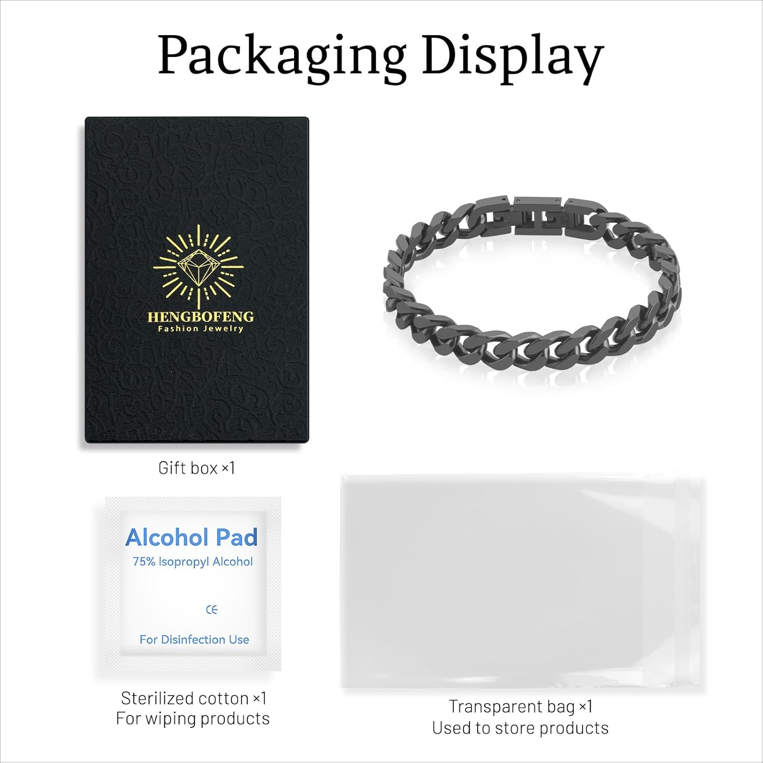 Bracelets for Men,Stainless Steel Cuban Link Chain for Men,fashion mens bracelet Jewelry With, For Dad, Friends, Brother Gifts(Gold, Silvery, Black,two tone bracelet) - Image 6