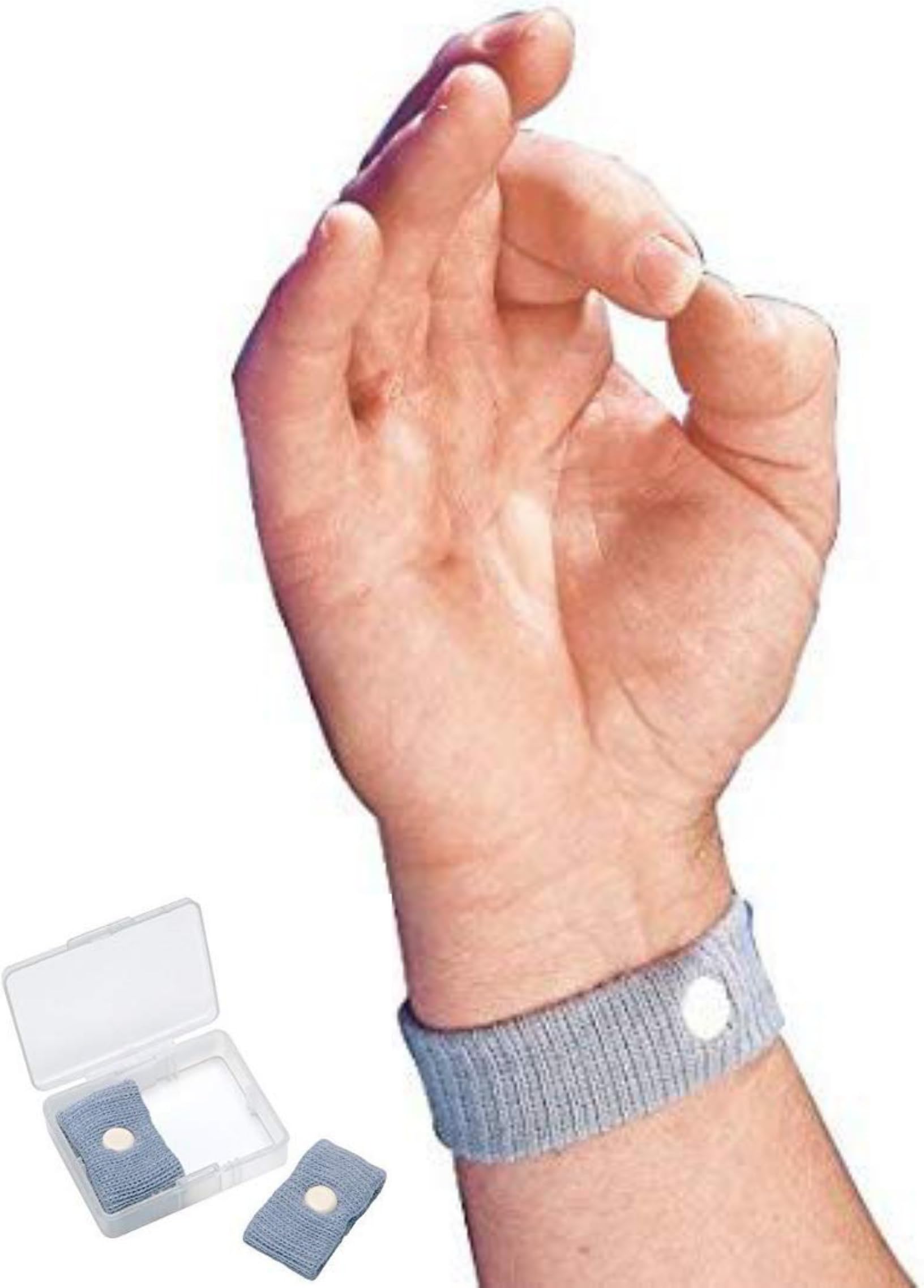 Nausea Relief Acupressure Wrist Bands - (Set of 2 Wristbands) Natural Nausea Treatment - To Relieve Nausea Symptoms Caused By Pregnancy, Morning Sickness, Sea, Travel, Car Sickness And More Size Small
