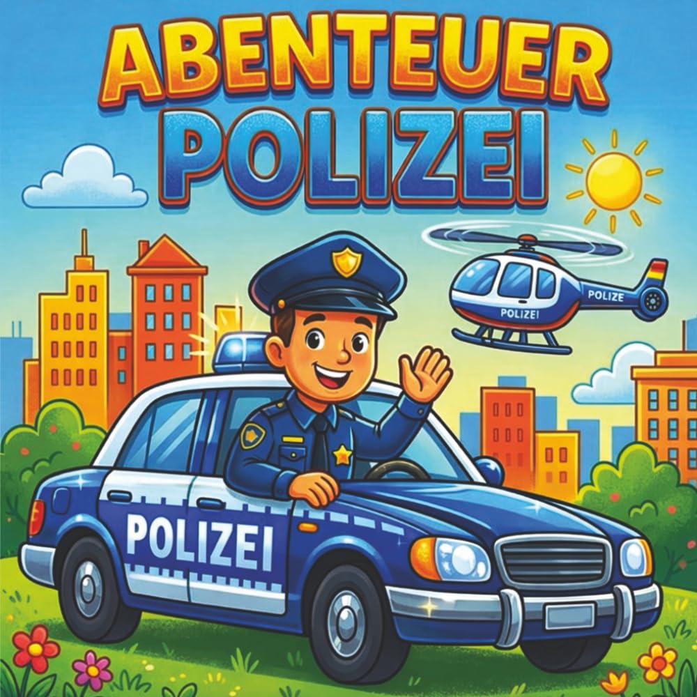 Polizei-Abenteuer Malbuch für Kinder: Über 35 actionreiche Malszenen mit mutigen Polizeibeamten | Spaßiges Beschäftigungsbuch für Kleinkinder und Vorschulkinder von 3–8 Jahren