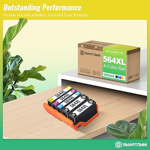 Miniatura 5 de Cartucho de tinta compatible 564XL (paquete de 10) de repuesto para HP 564XL para HP DeskJet 3522 3520 Officejet 4620 Photosmart 5520 6510 6515 6520