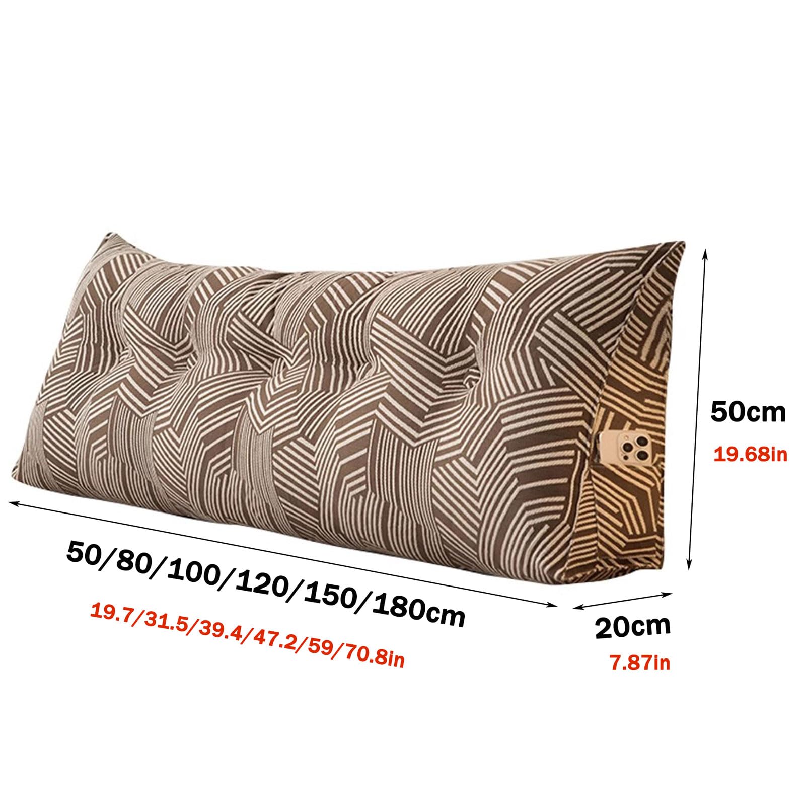 Cojín Triangular para Cabecero de Cama, Almohadas de Lectura para Camas, Sofás, Almohada de Apoyo Lumbar para La Espalda, Cojines de Cuña para Dormitorio (4 150X50cm)