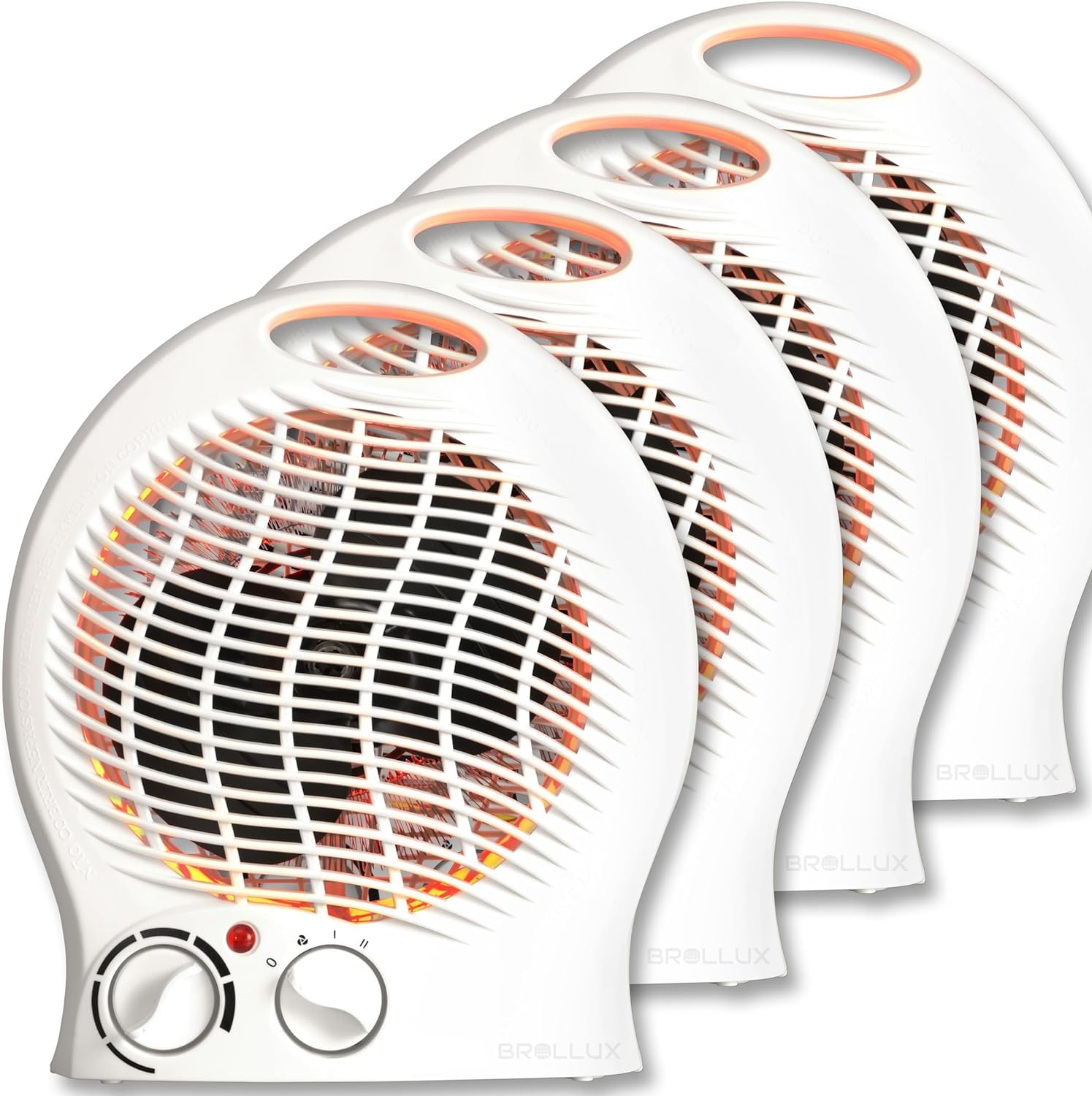 Wit Vrijstaand elektrische kachels Timer Ventilatorkachel 2000 W