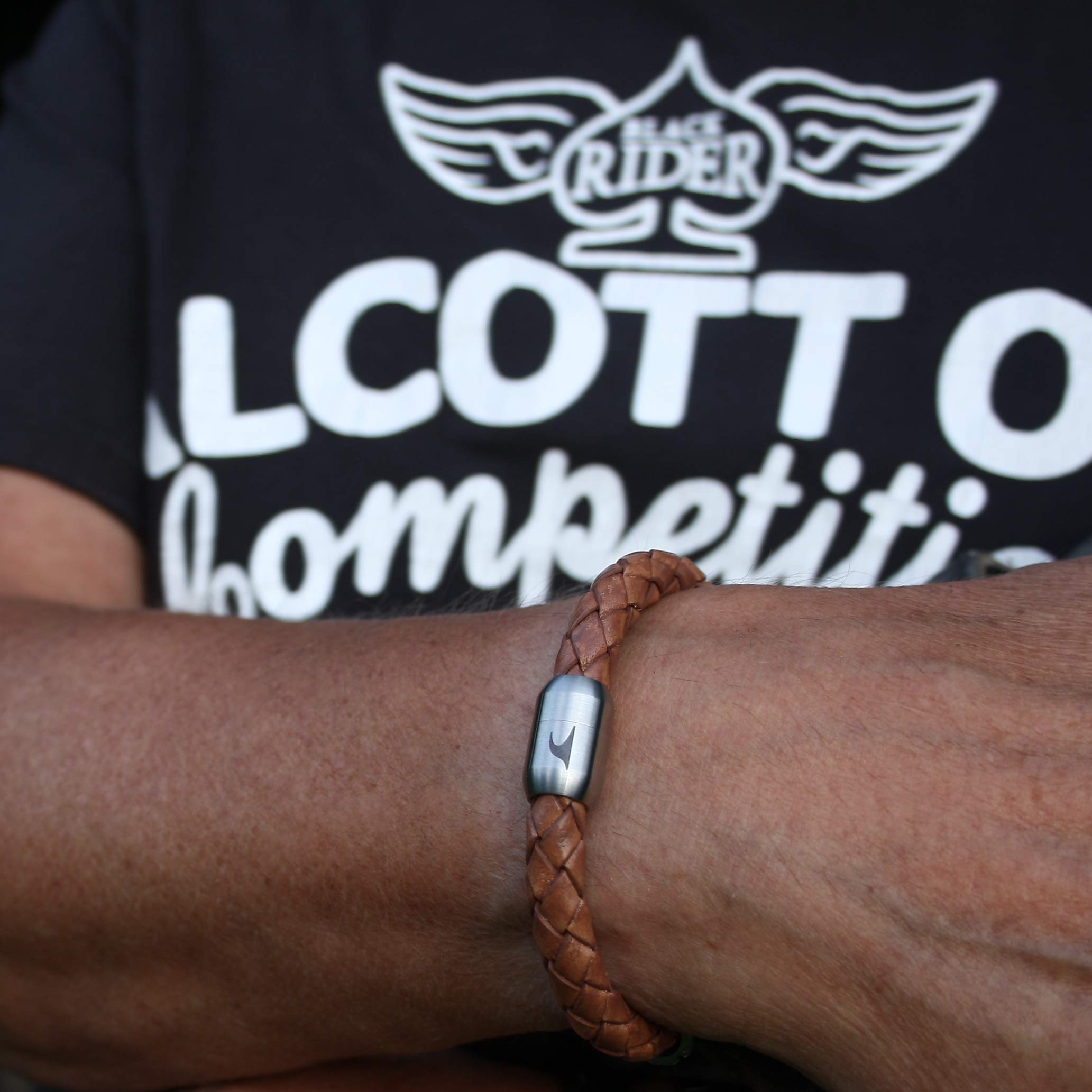 Leder-Armband MAX Cognac Surfer Herren