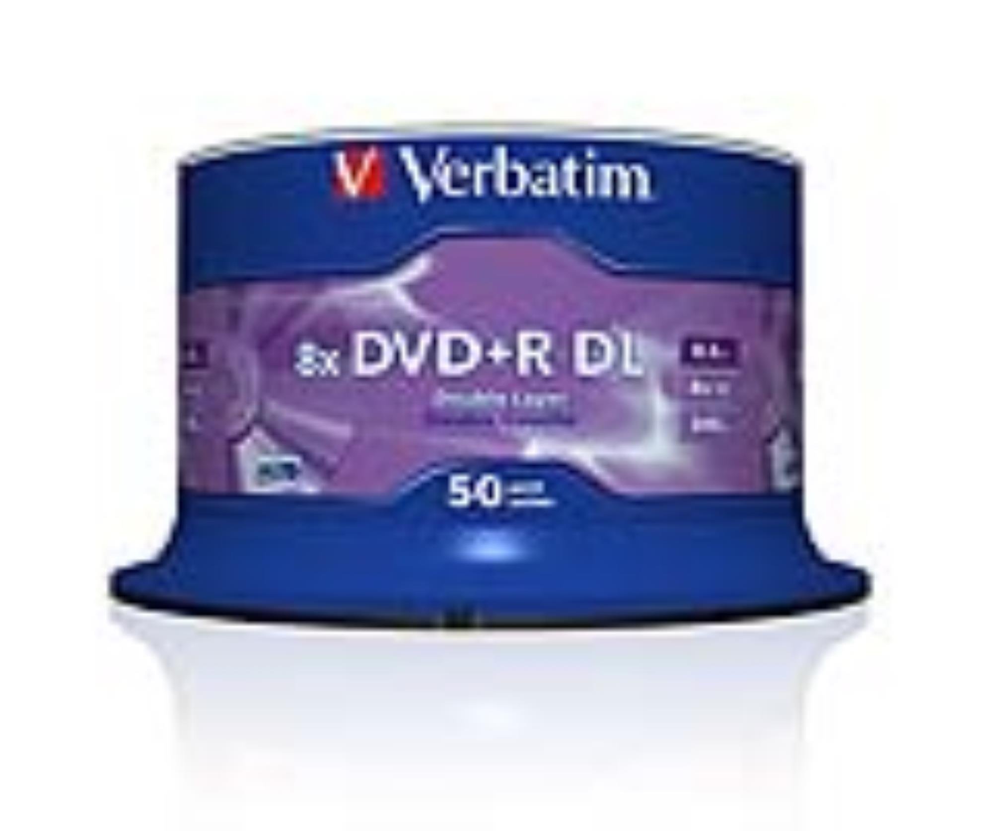 DVD+R DL Verbatim 8x solution pour manque d'espace disque dur fuseau de 50