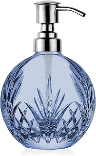 Godinger Soap Dispenser with Pump, Crystal Glass Lotion Dispenser, Bathr...