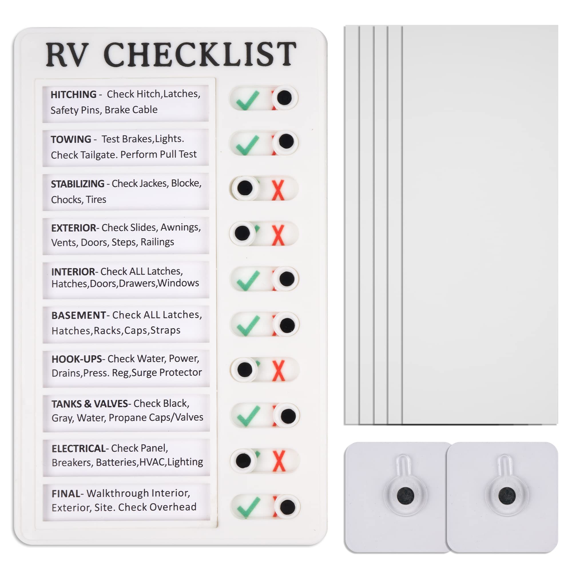 GydandirMemo Plastic Board, Memo Boards, Reusable Detachable Daily Task Planning Pad for My Chores/Rv Checklist (Rv Checklist)