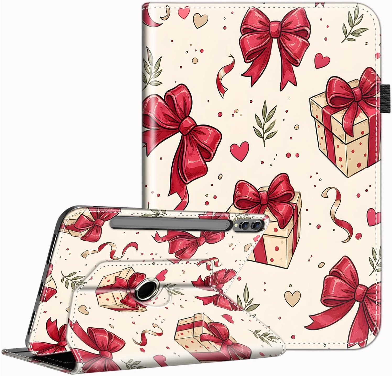 Case for Galaxy Tab S10 Plus/S9 FE Plus/S9 Plus 12.4", Gift Bow Pattern