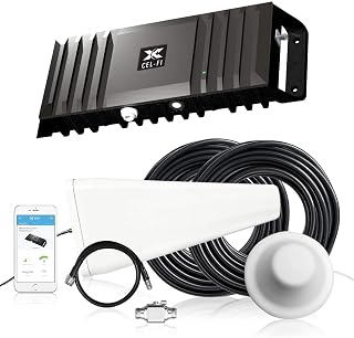 GO X | Cell Phone Signal Booster | 1 Dome Antenna Bundle Kit - All Accessories Included | Multi-Carrier Support with Carrier Switching | Up to 100 dB Multiuser Gain