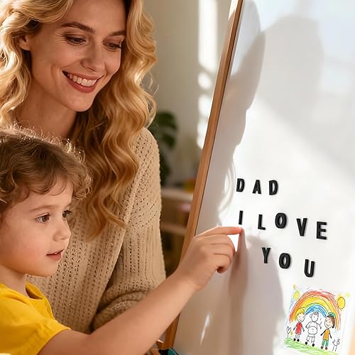 Miniatura 8 de Lzttyee Letras magnéticas decorativas del alfabeto de EVA para refrigeradorpizarra blanca (117 letras negras)