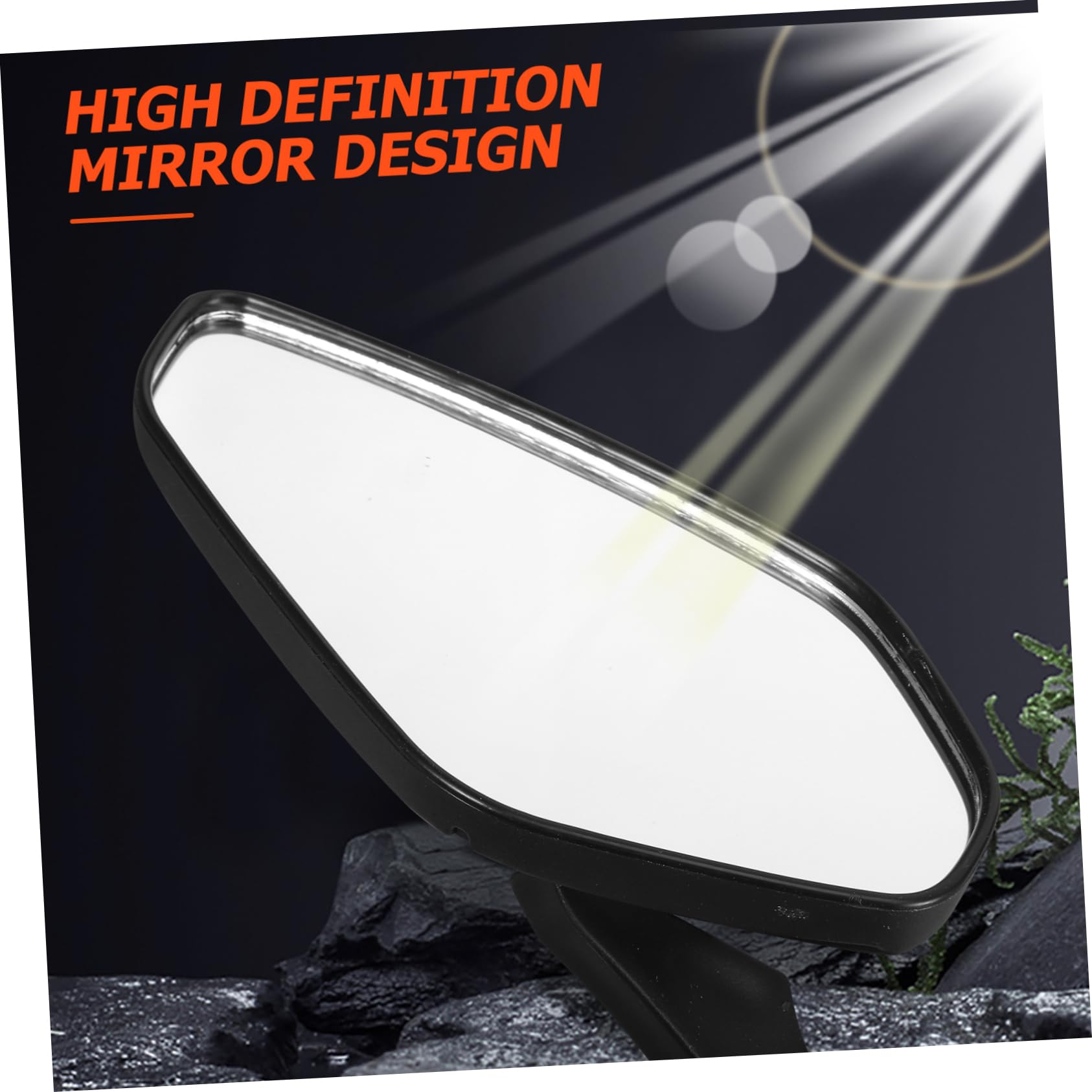 Rétroviseurs de Vélo pour Guidon, Miroir de Sécurité Réglable, 1 Set Noir