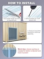 Vista 5 de Solapas de repuesto para puerta de 9.8 pulgadas x 4.9 pies para casa de perro, tira de vinilo transparente fácil de cortar e instalar para puerta