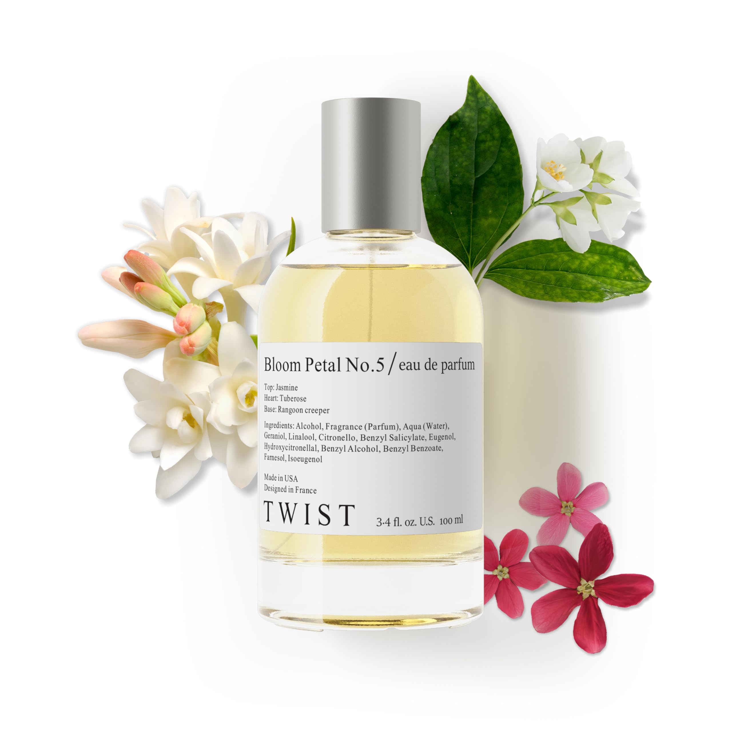 Sponsored Ad - Bloom Petal No. 5 - Eau De Parfum Inspired by Guc. Bloom, Long-Lasting Perfume For Women, Jasmine & Honeysuckle, Vegan, Clean Ingredients, Fragrance - Spray 100 ml | 3.4 fl. oz.