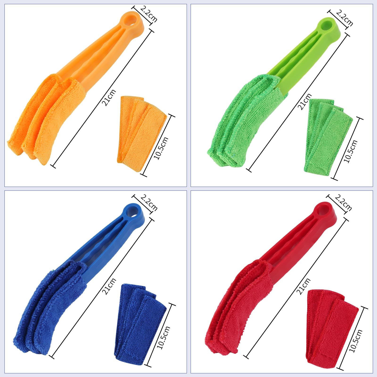 Spazzola Per Pulizia Persiane E Radiatori - 2 Pezzi Con Panno In Microfibra, Testina Girevole - Foto 9